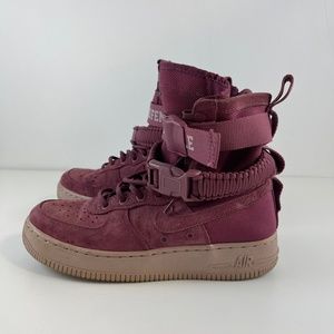 Nike SF Air Force 1 High Force Is Female Vintage Wine Size US 6.5 EU 37.5